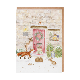 Wrendale Christmas Card Pack "Christmas Cottage"