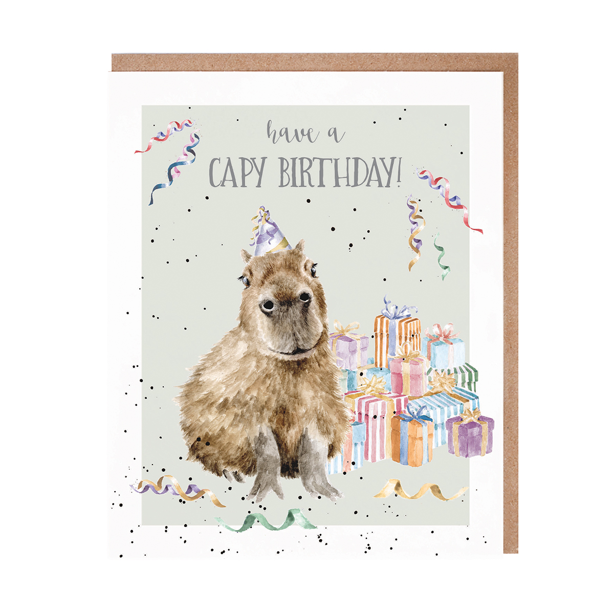 Wrendale greeting card "Have a Capy Birthday!" - capibara