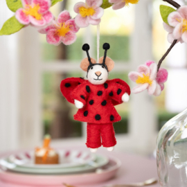 Vilten hanger muis - Lieveheersbeestje