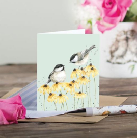 Wrendale mini card "Chickadees" - koolmees