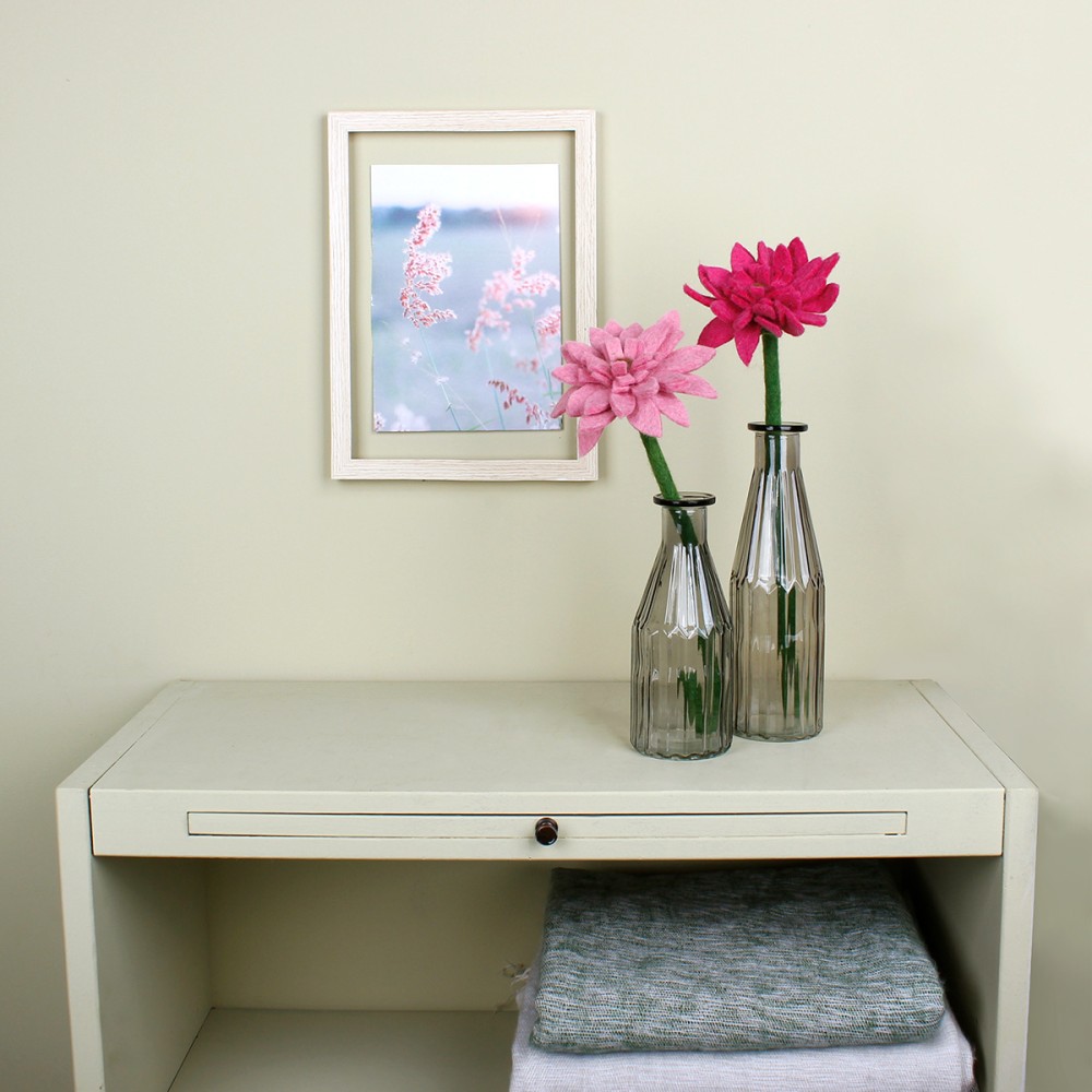 Vilten bloem - Gerbera oudroze