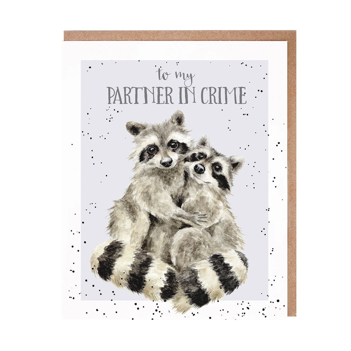 Wrendale greeting card "To my Partner in Crime"- wasbeer