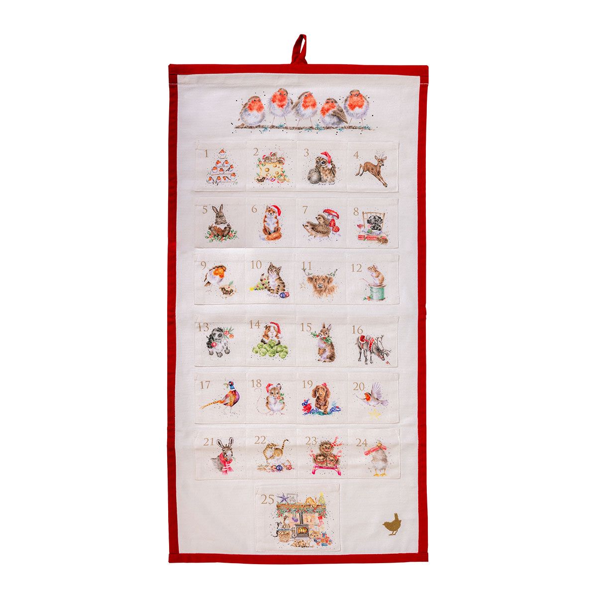 Wrendale Christmas Animal Fabric Advent Calendar