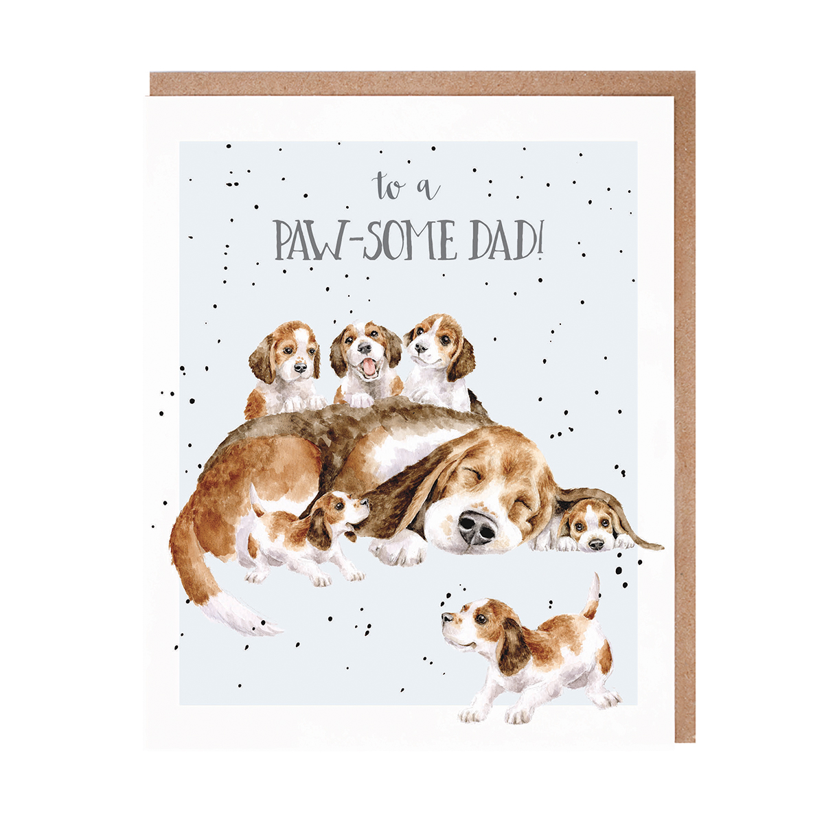 Wrendale greeting card "To a Paw-Some Dad!" - hond