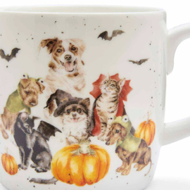 Wrendale Royal Worcester mok - large - "The Halloween Party"