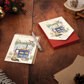 Wrendale Christmas Card Pack "The Country Christmas Kitchen"