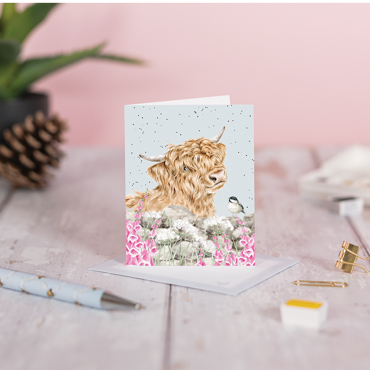 Wrendale mini card "Just for Moo" - hooglander