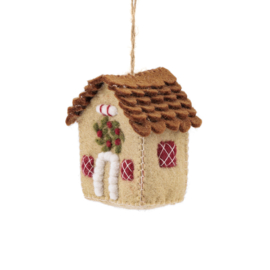 Vilten hanger huisje - beige