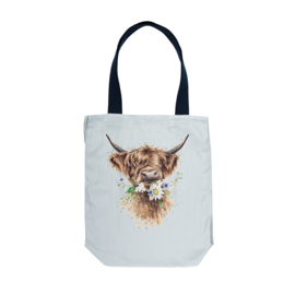 Wrendale canvas tote bag "Daisy Coo" - koe