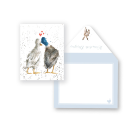 Wrendale mini card "Duck Love" - eend