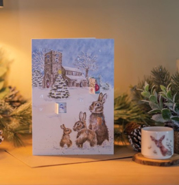 Wrendale Advent Christmas card - "Silent Night"