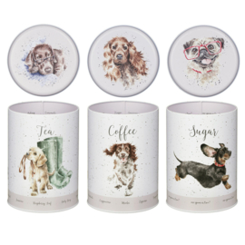 Wrendale Tea Coffee Sugar set - Dog's Life - hond