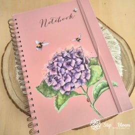 Wrendale A4 Notebook "Hydrangea" - hommel