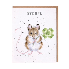 Wrendale greeting card "Good Luck" - muis