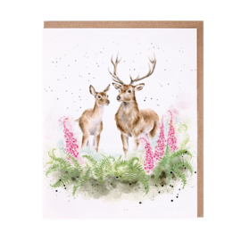 Wrendale greeting card - "Lord and Lady" - hert