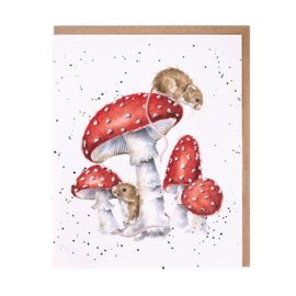 Wrendale greeting card - "The Fairy Ring" - muis