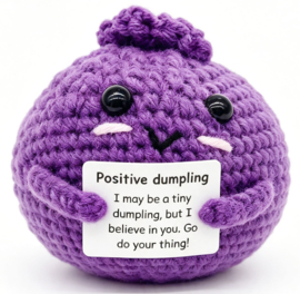 Geluksknuffeltje Positive Dumpling - paars
