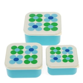 Lunchboxen set - Daisy blue/green