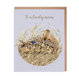 Wrendale greeting card "For a Lovely Mum" - eend