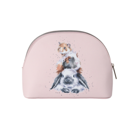 Wrendale make-up tasje "Piggy in the Middle" - konijn cavia hamster