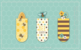 Magnetische boekenleggers - set van 3 - Bee Happy