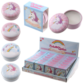 Lipbalm in blikje - unicorn