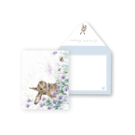 Wrendale mini card "Meadow Rabbit" - konijn