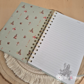 Wrendale A5 Notebook "the Flower Pot" - konijn