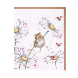 Wrendale greeting card - "Oops a Daisy" - muis