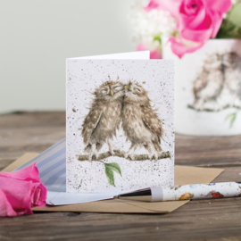 Wrendale mini card "Birds of a Feather" - uilen