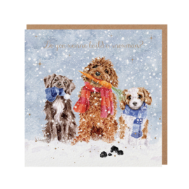 Wrendale Christmas card - "Do You Want to Build a Snowman" - hond