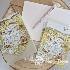 Wrendale Nature Notecard Pack - "The Riverbank"