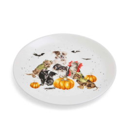 Wrendale Royal Worcester Halloween coupe plate "The Halloween Party"