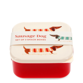 Lunchboxen set - Sausage Dog - teckel