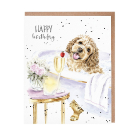 Wrendale greeting card "Pampered Pup"- hond