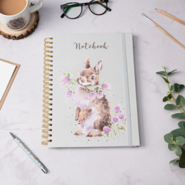 Wrendale A4 Notebook "Head Clover Heels" - konijn