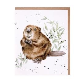 Wrendale greeting card - "The Arborist" - bever