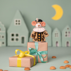 Vilten vingerpopje "Panterpiet" - Pietermuis