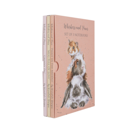 Wrendale A6 Paperback Notebook set "Whiskers and Paws"