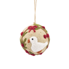 Vilten kerstbal - gans