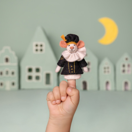 Vilten vingerpopje "Hoofdpiet" - Pietermuis