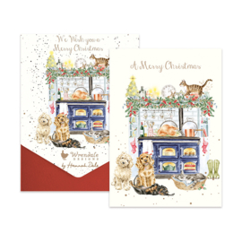 Wrendale Christmas Card Pack "The Country Christmas Kitchen"