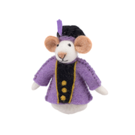 Vilten vingerpopje "Pietermuis" - lila