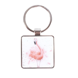 Wrendale sleutelhanger "Pretty in Pink" - flamingo