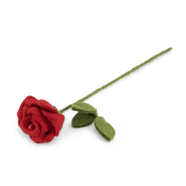 Vilten bloem - Roos rood