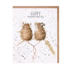 Wrendale greeting card "Anniversay Mice" - muis