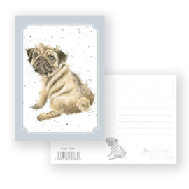 Wrendale postcard "Pug Love" - hond
