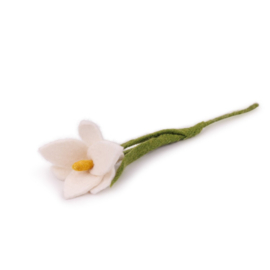 Vilten bloem - Krokus - wit