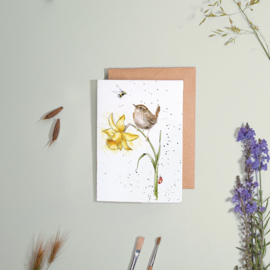 Wrendale greeting card - "The Birds and the Bees" - vogel