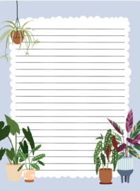 Only happy things A5 notepad - Planten